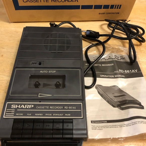 sharp Other Vintage Sharp Rd66av Cassette Recorder Poshmark
